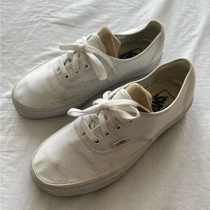Vans Authentic classic skate white sneakers sz 7.5